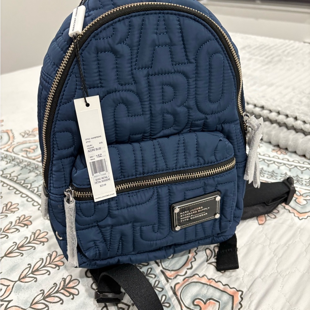 Marc Jacobs Blue Quilted Backpack - Picture 4 of 7